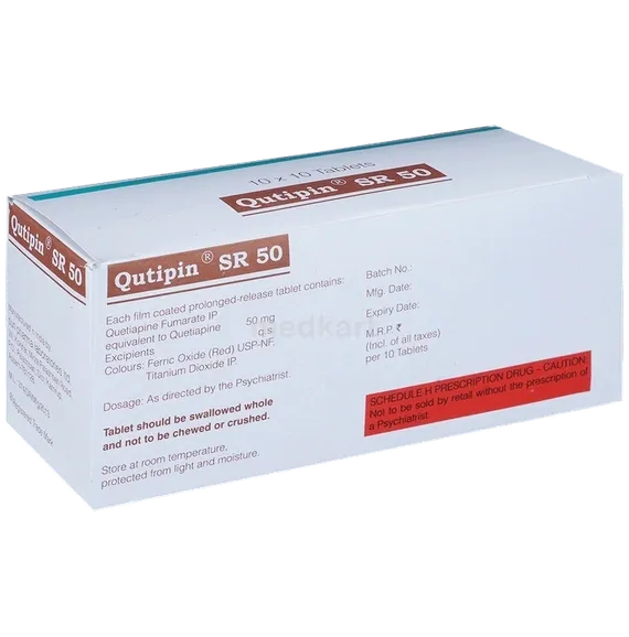 qutipin sr 50mg tablet 10's